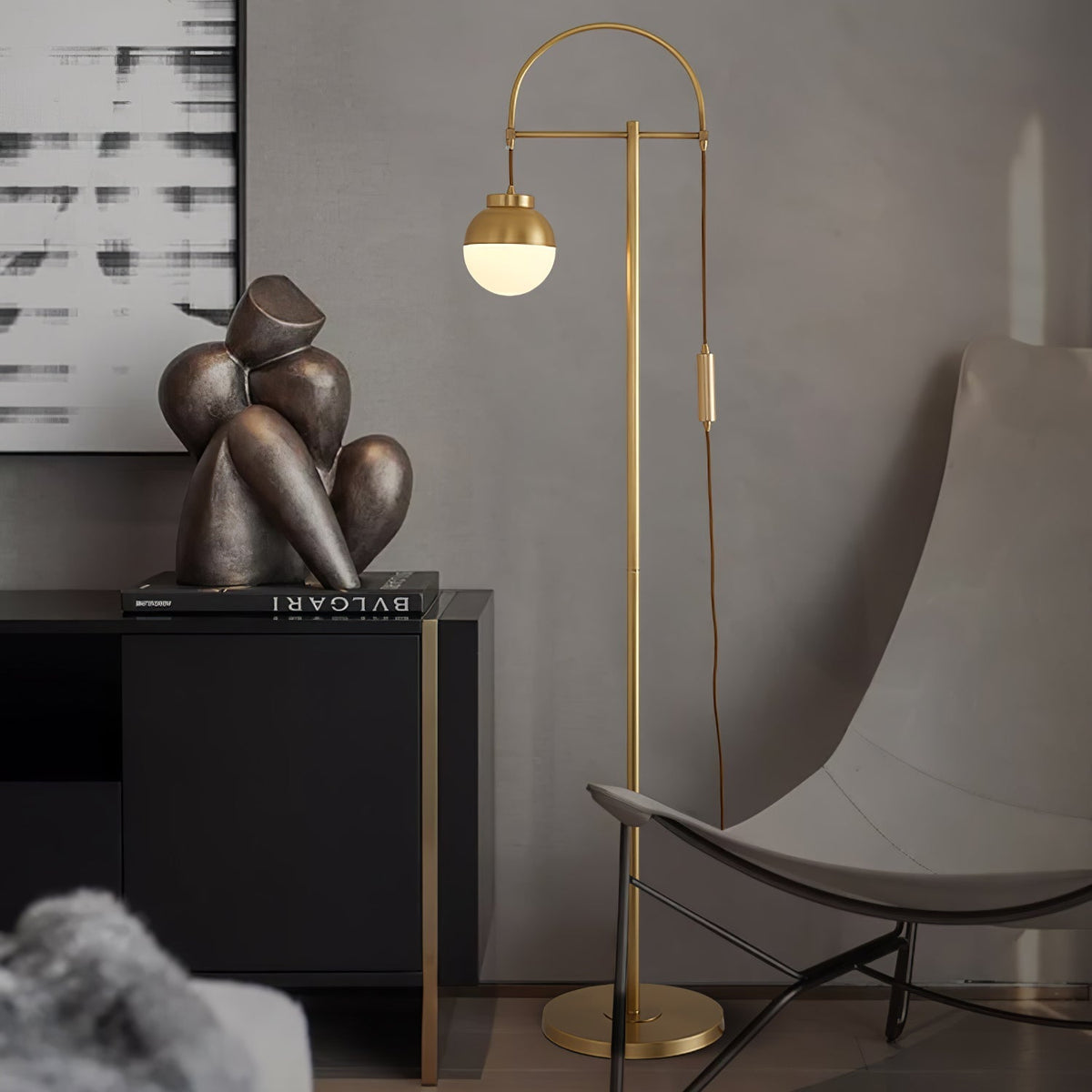 Lunelis Moderne vloerlamp van goud