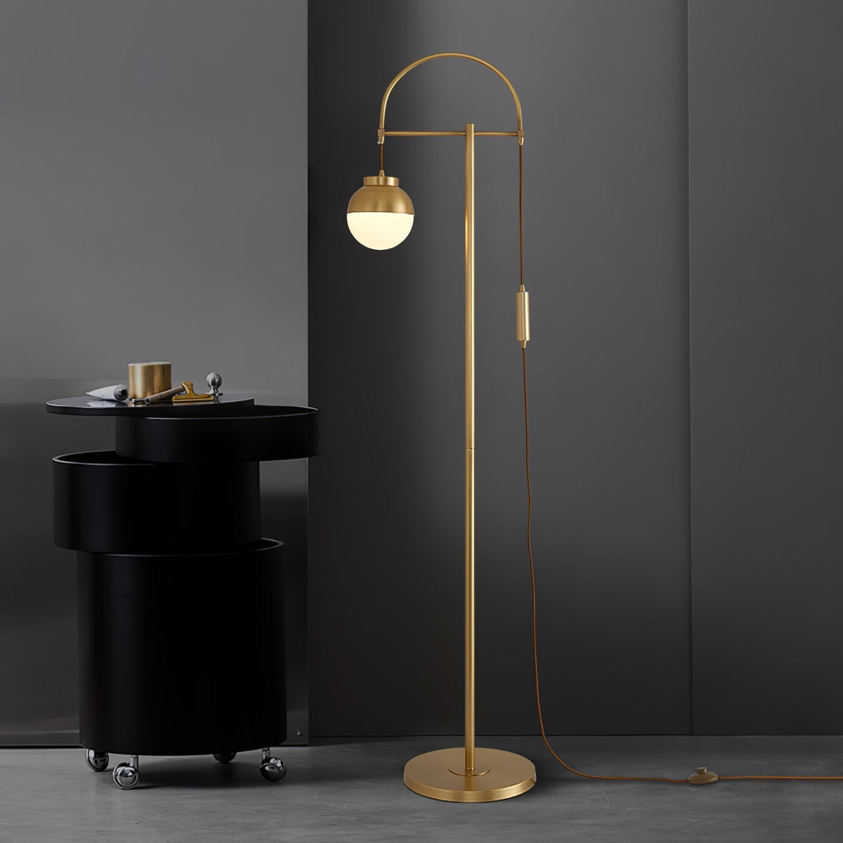 Lunelis Moderne vloerlamp van goud