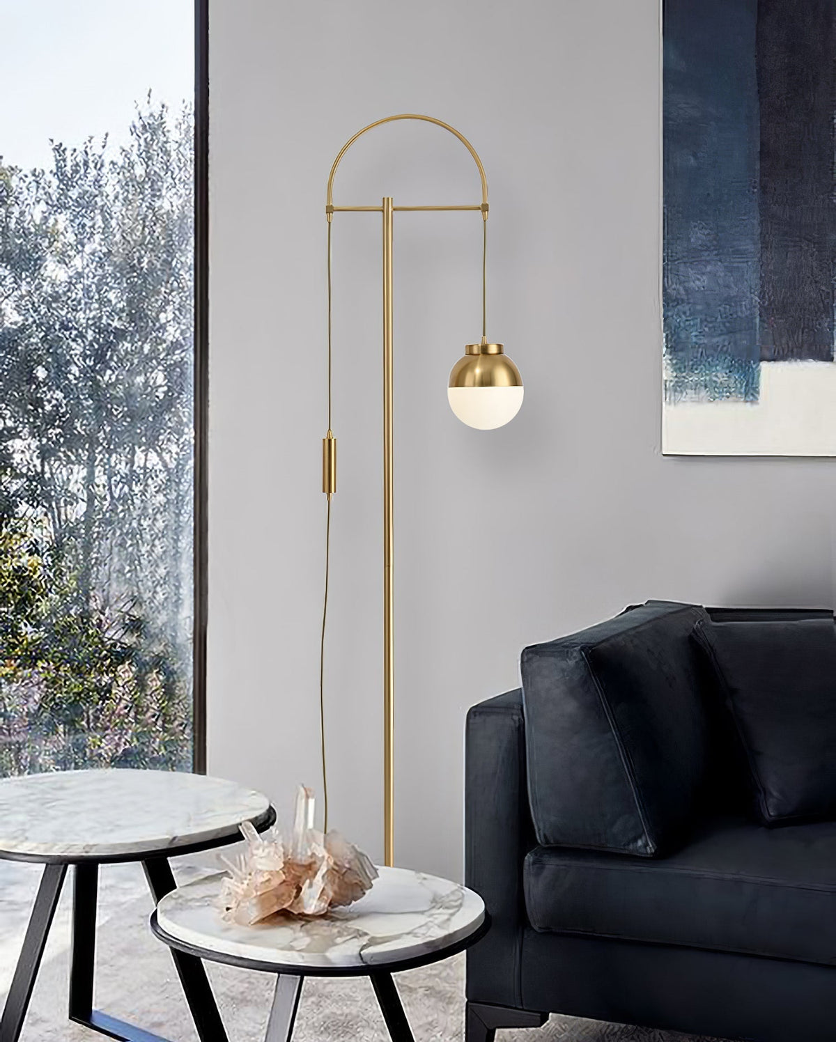 Lunelis Moderne vloerlamp van goud
