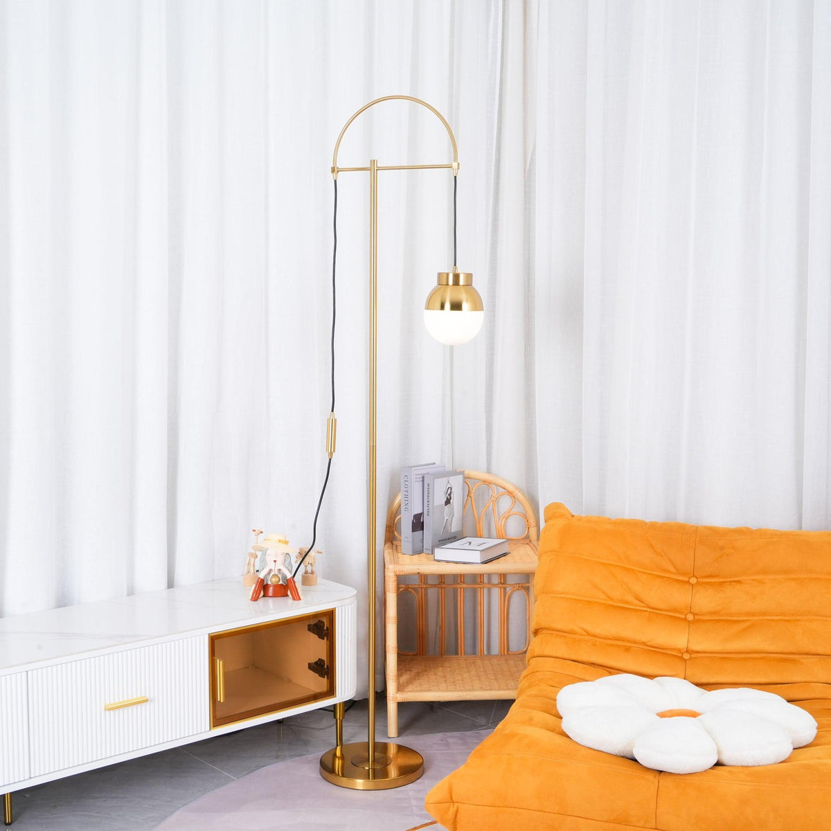 Lunelis Moderne vloerlamp van goud