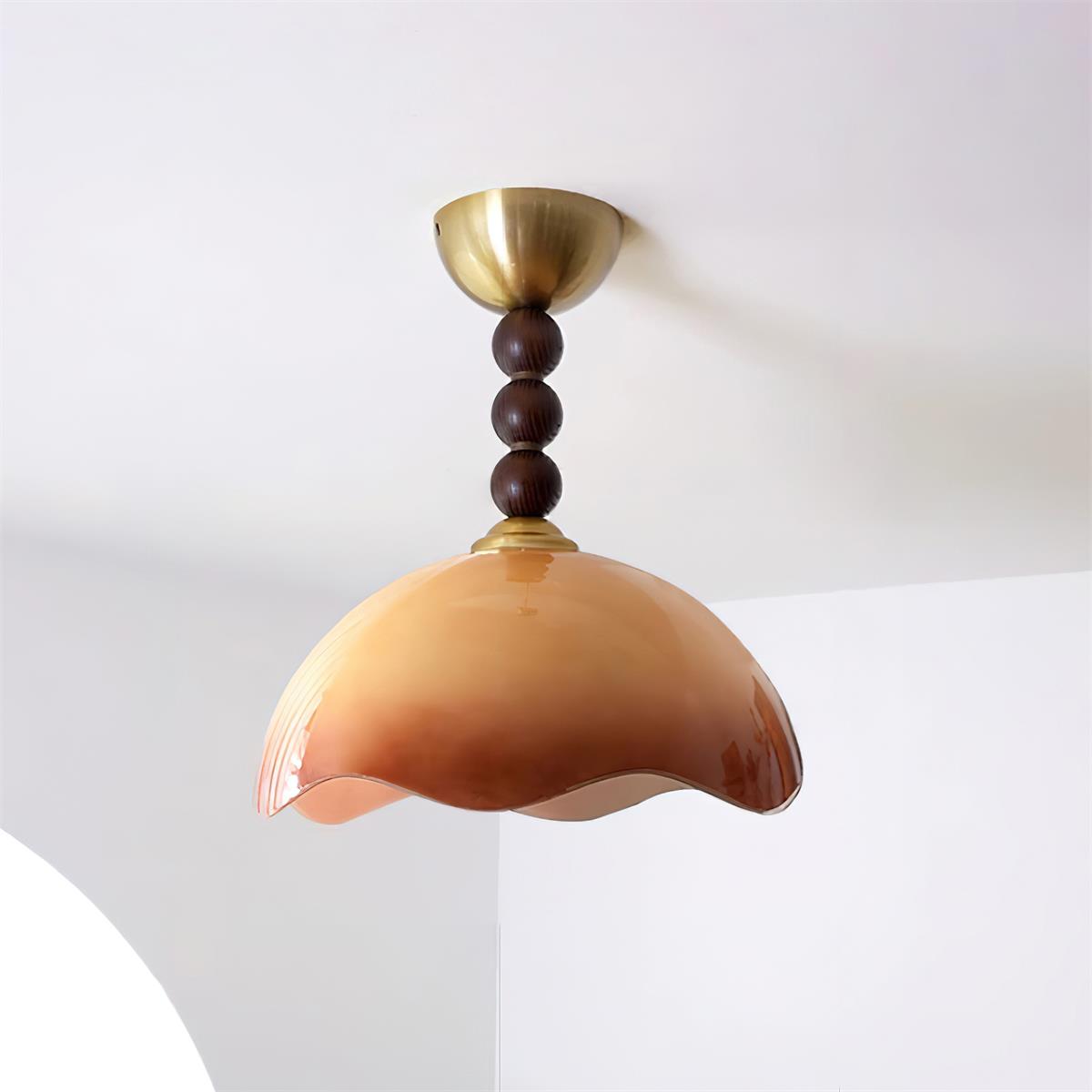Amberis Vintage Amber glas plafondlamp