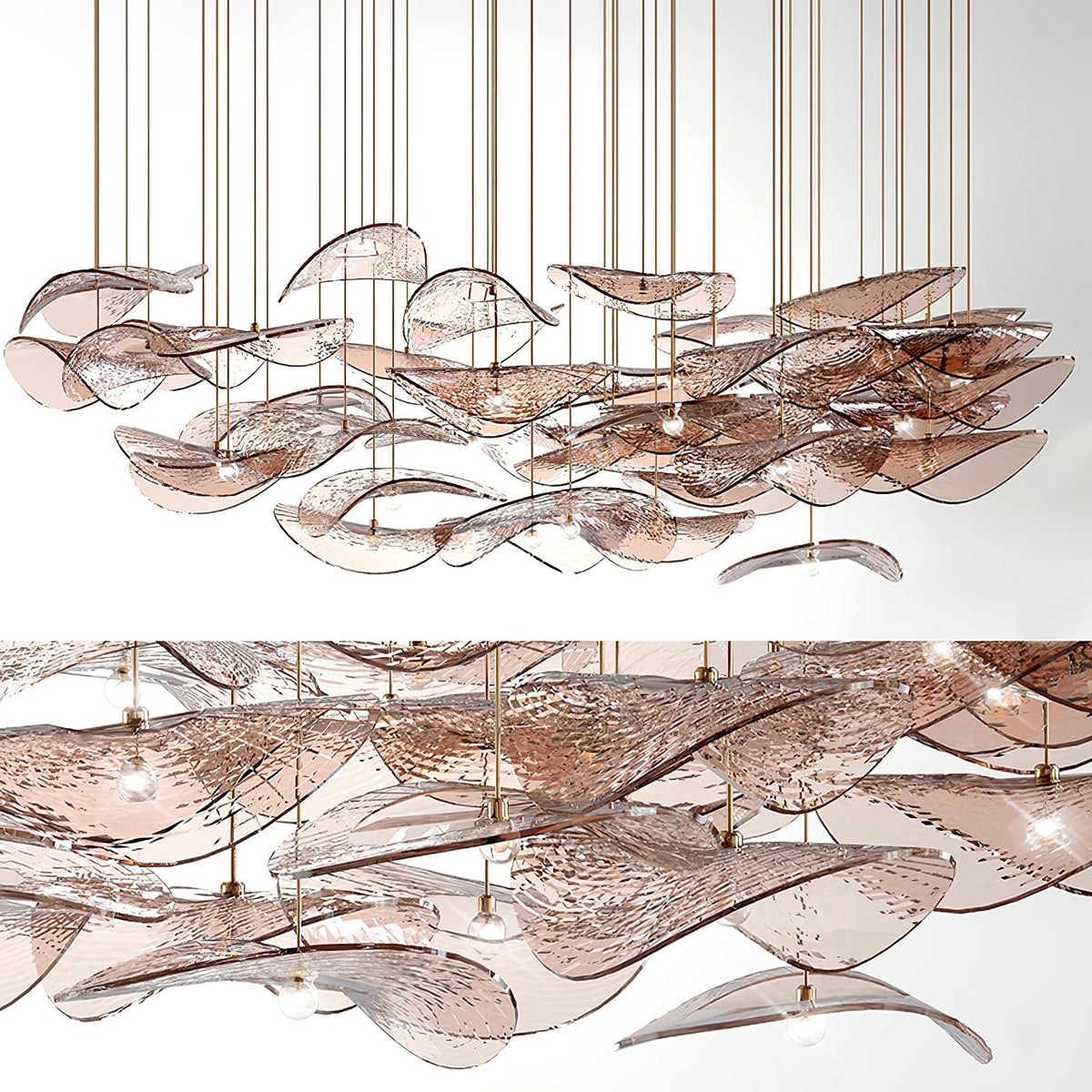Orinthal Wave Floating Leaf Kroonluchter