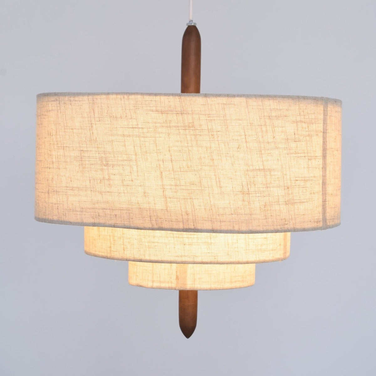 Salemu elegantie Wave Ladder Houten Stof hanglamp