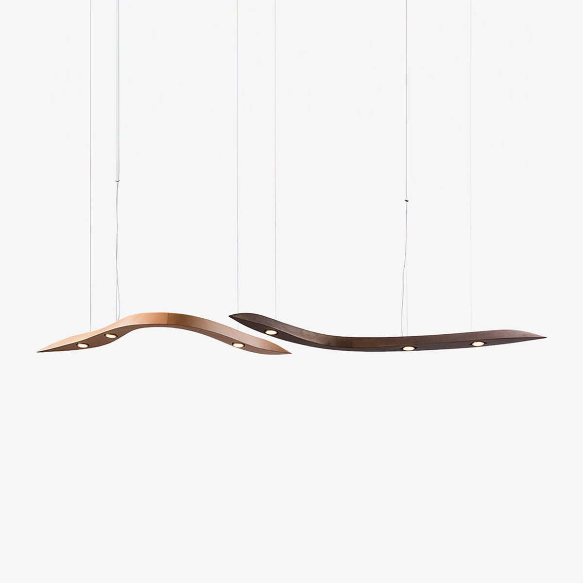 Queral Flow Minimalistische hanglamp van hout