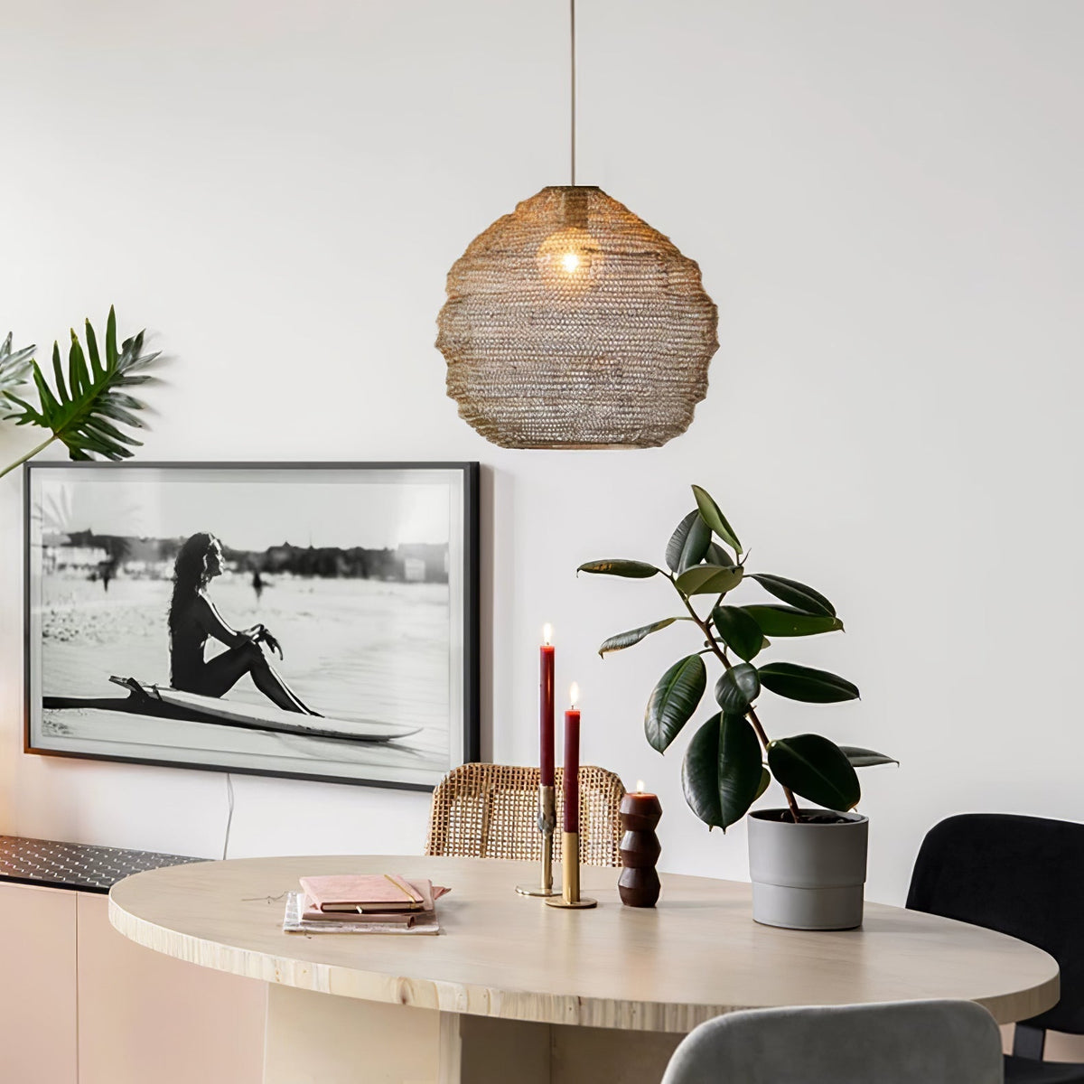 Vae industriële hanglamp van draad