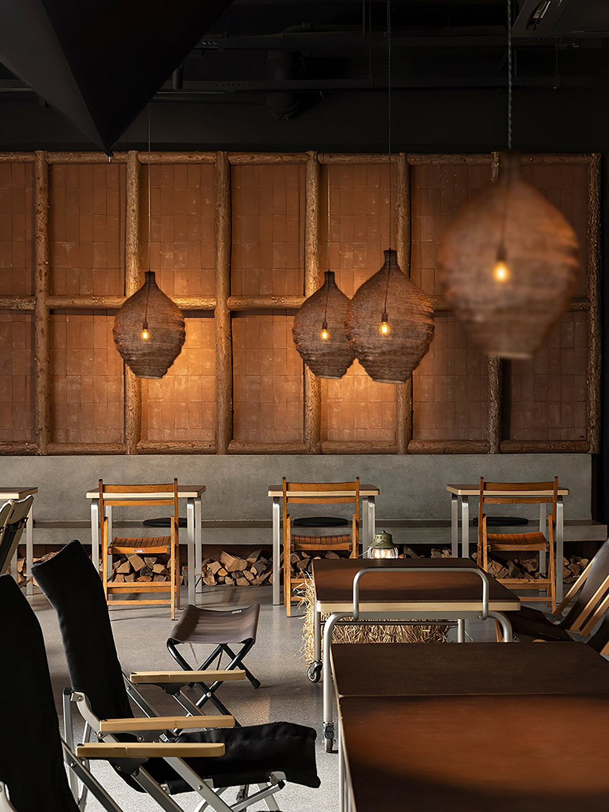 Vae industriële hanglamp van draad