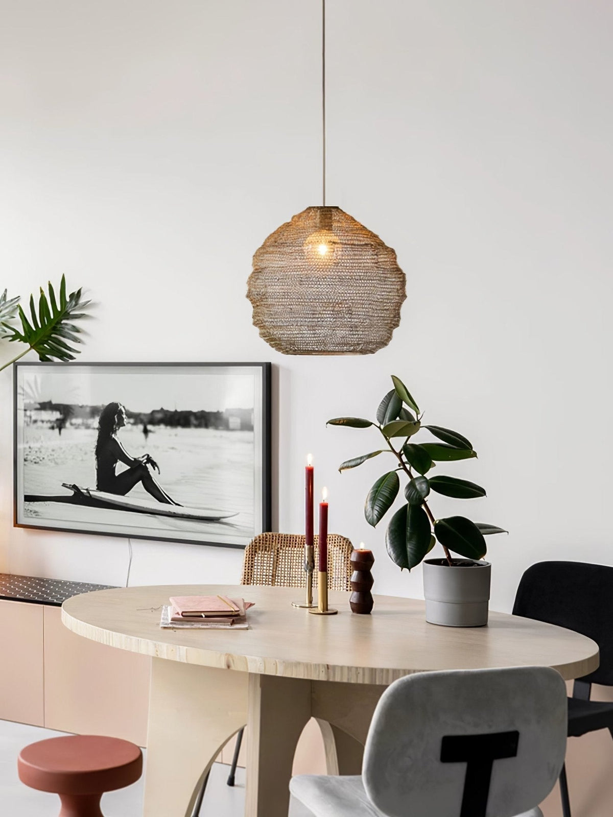 Vae industriële hanglamp van draad