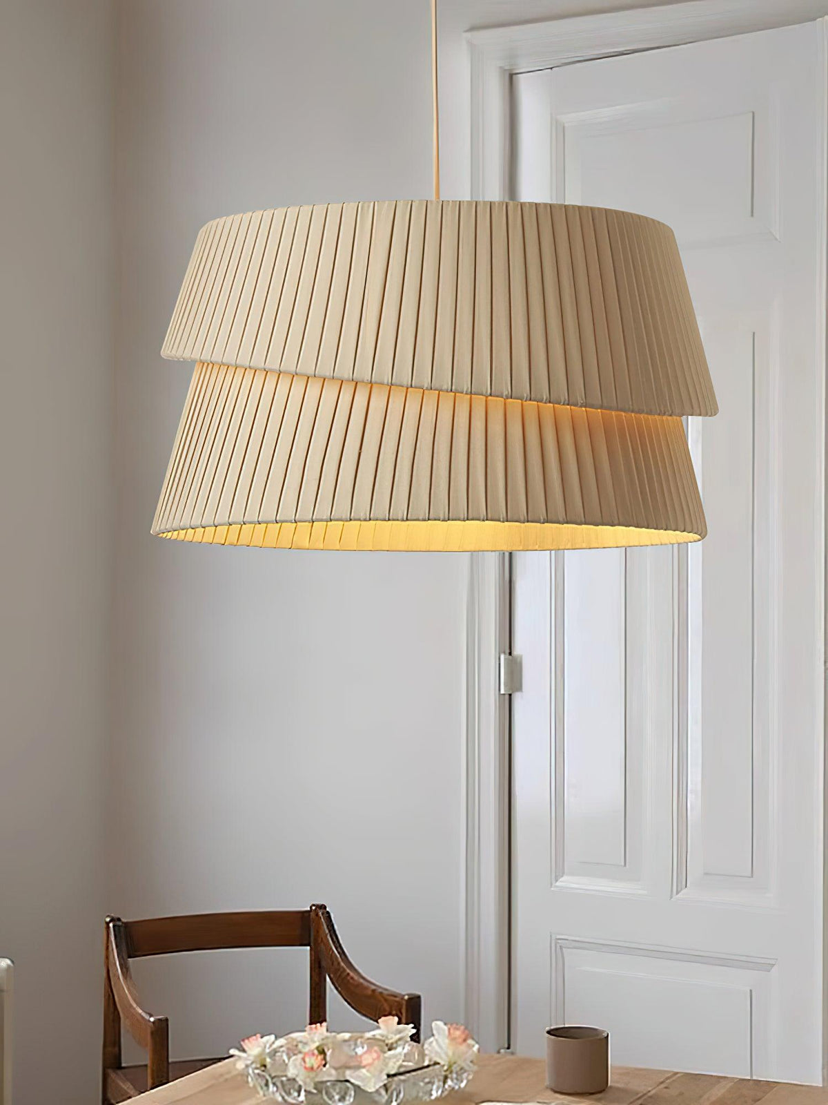 Tocan Stof Scandinavische hanglamp Beige