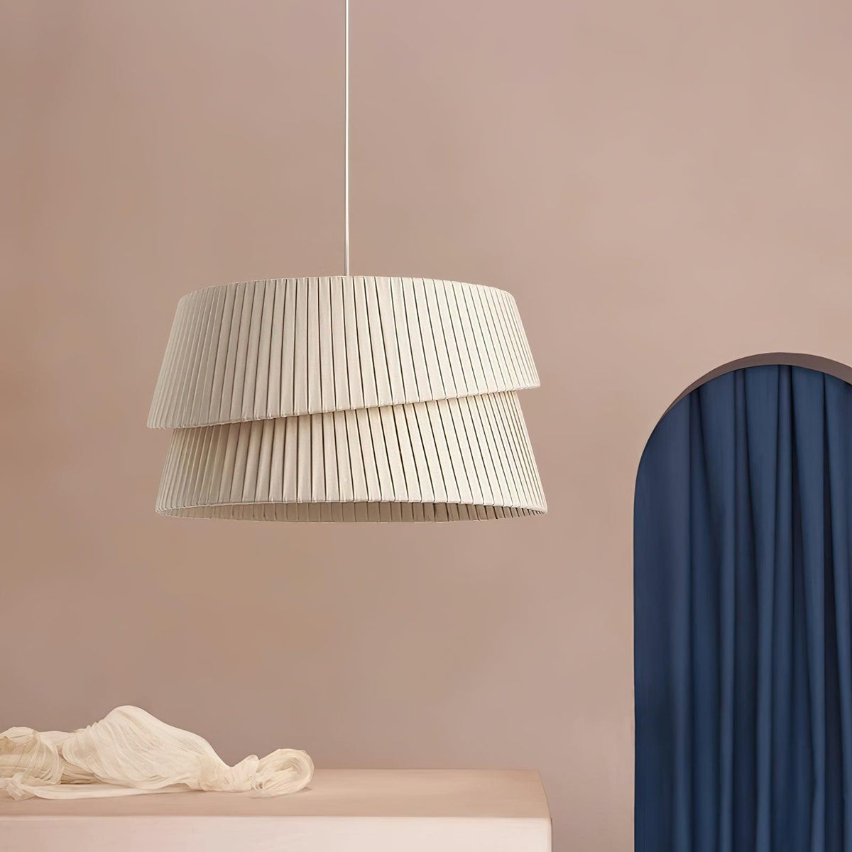 Tocan Stof Scandinavische hanglamp Beige