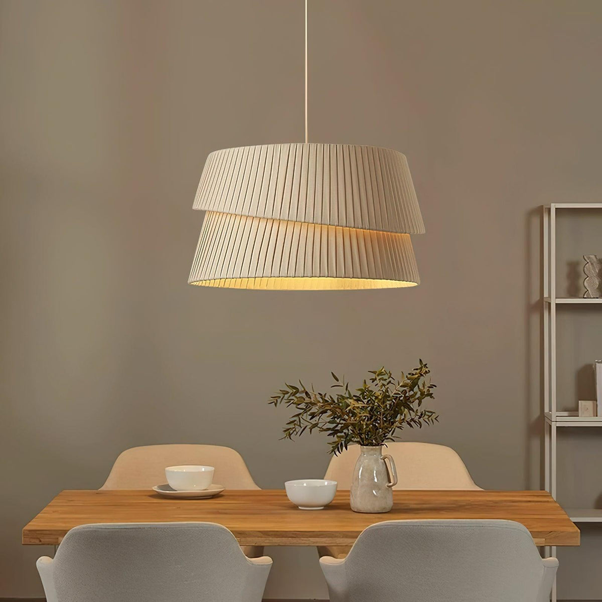 Tocan Stof Scandinavische hanglamp Beige