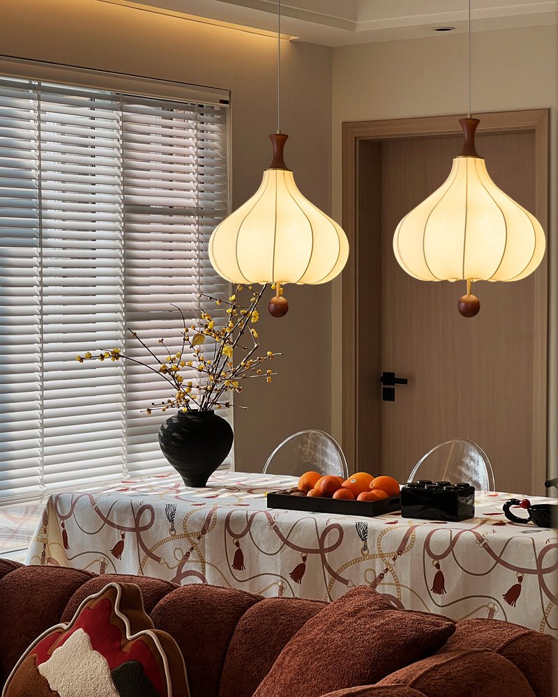 Mymira Traditionele elegantie hanglamp van walnoothout