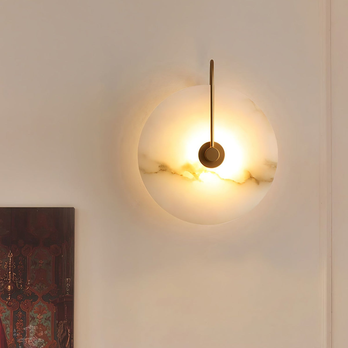 Albeenne albast bollen wandlamp