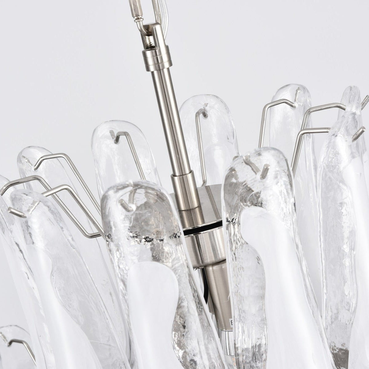 Eirivine kroonluchter wit Cloud glas Petals met bloemblaadjes