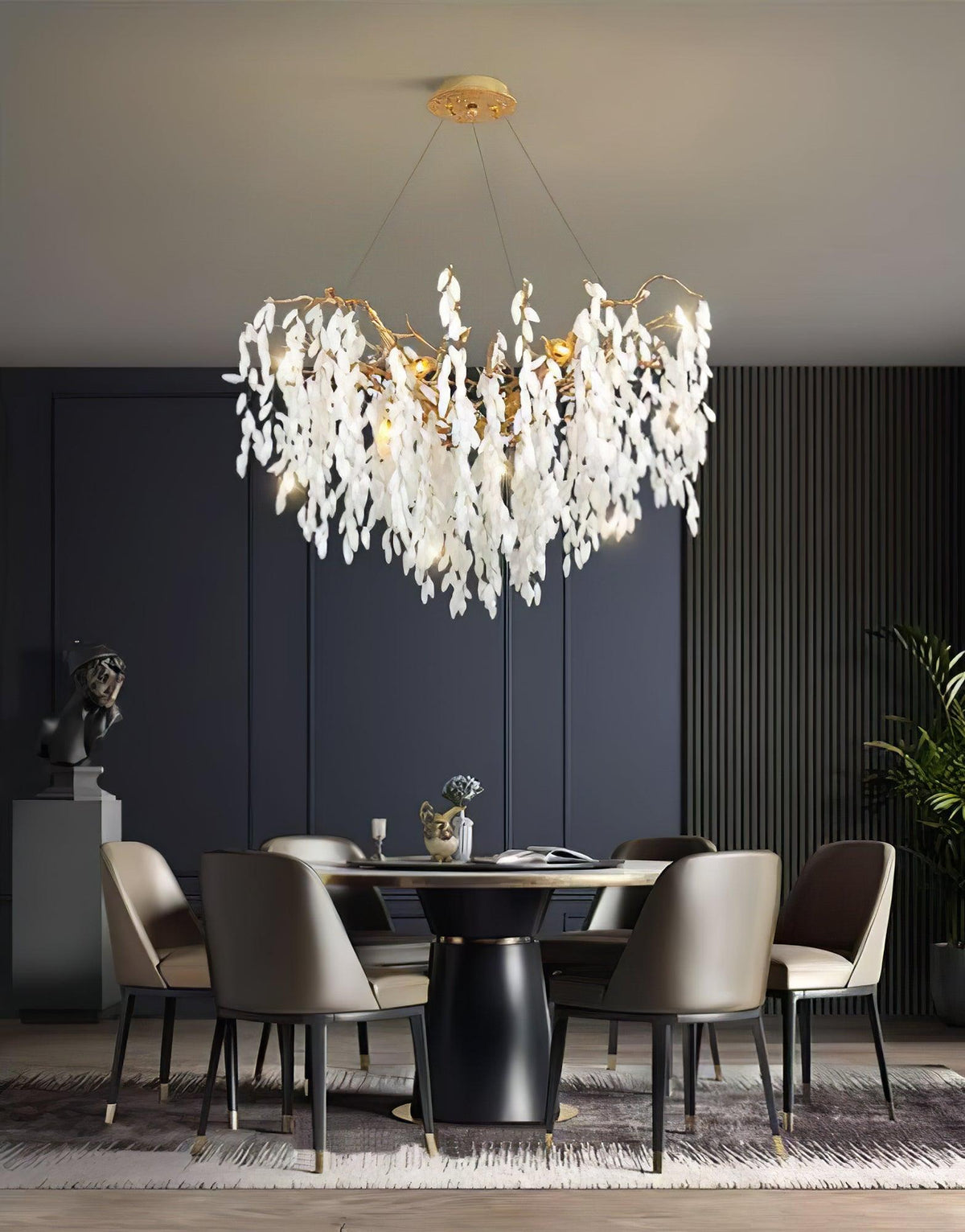 Florealis kroonluchter met cascaderend kristal