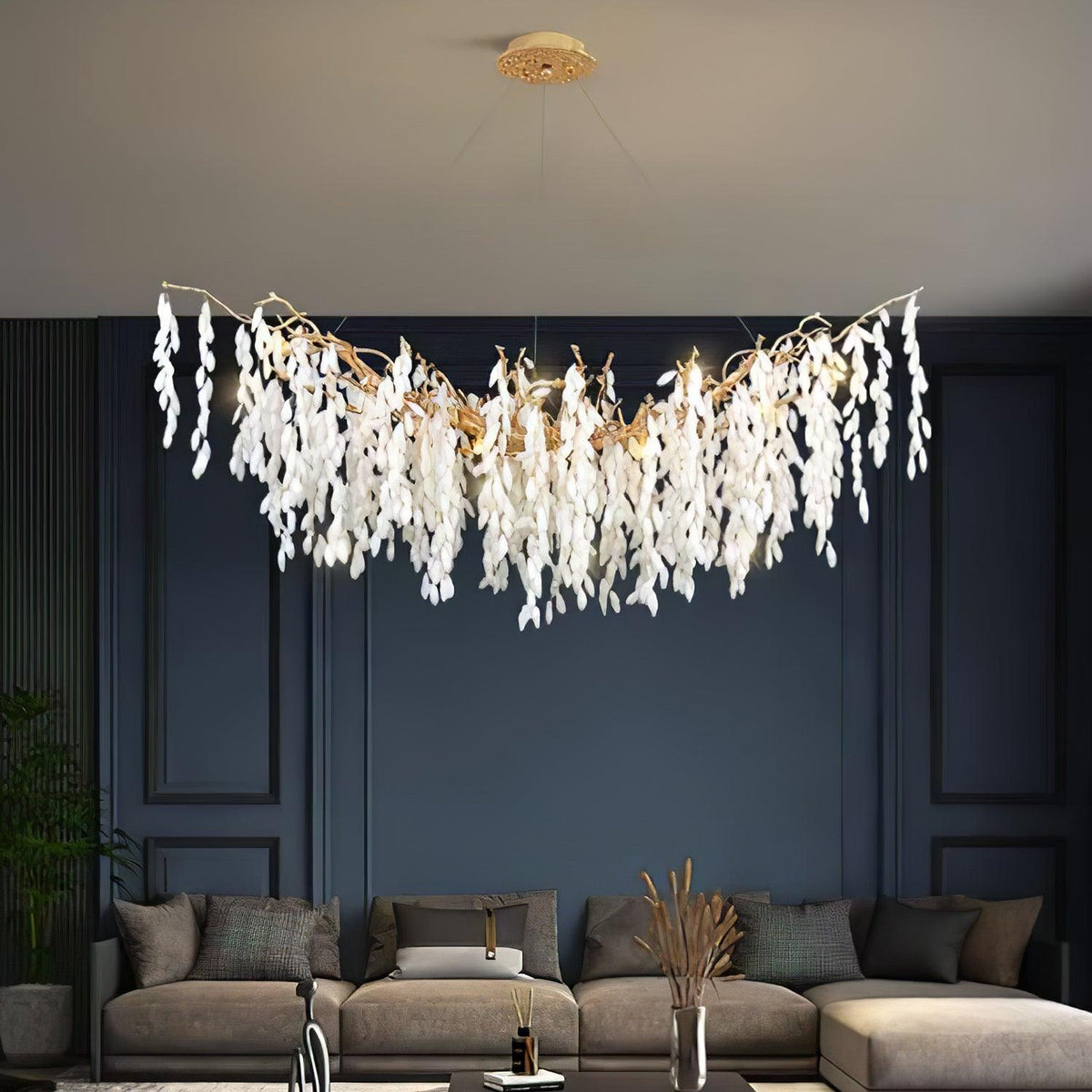 Florealis kroonluchter met cascaderend kristal