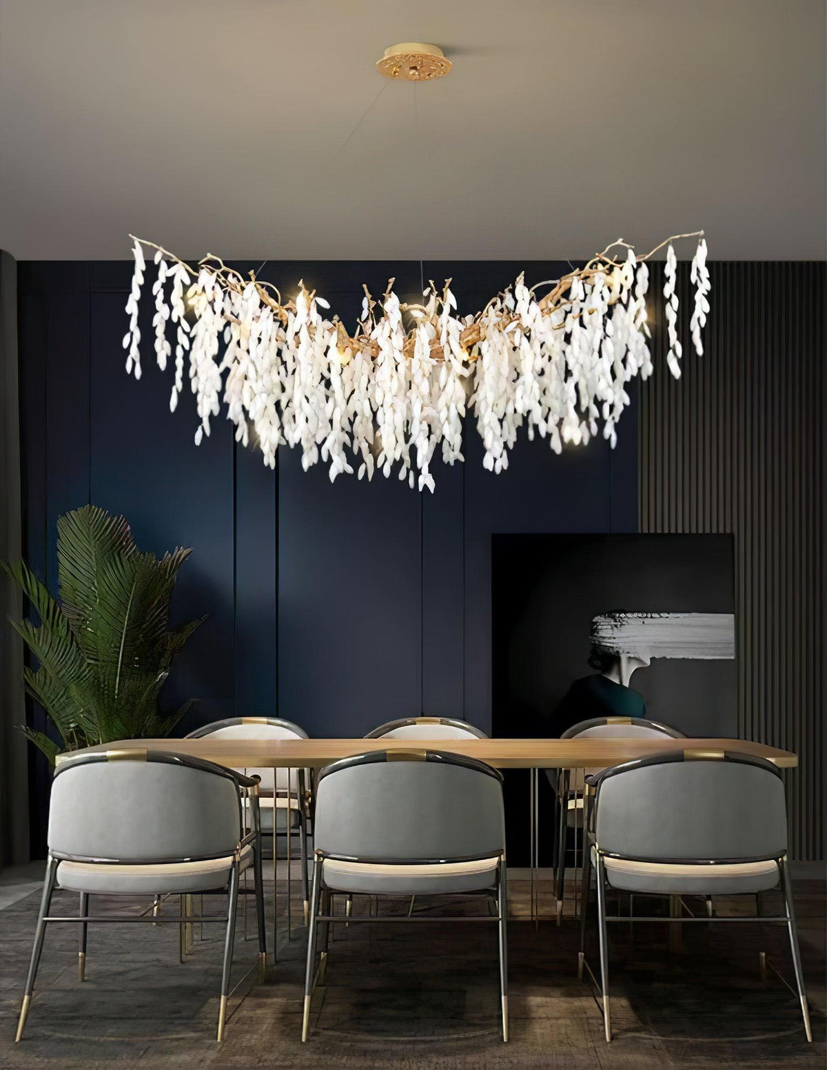 Florealis kroonluchter met cascaderend kristal