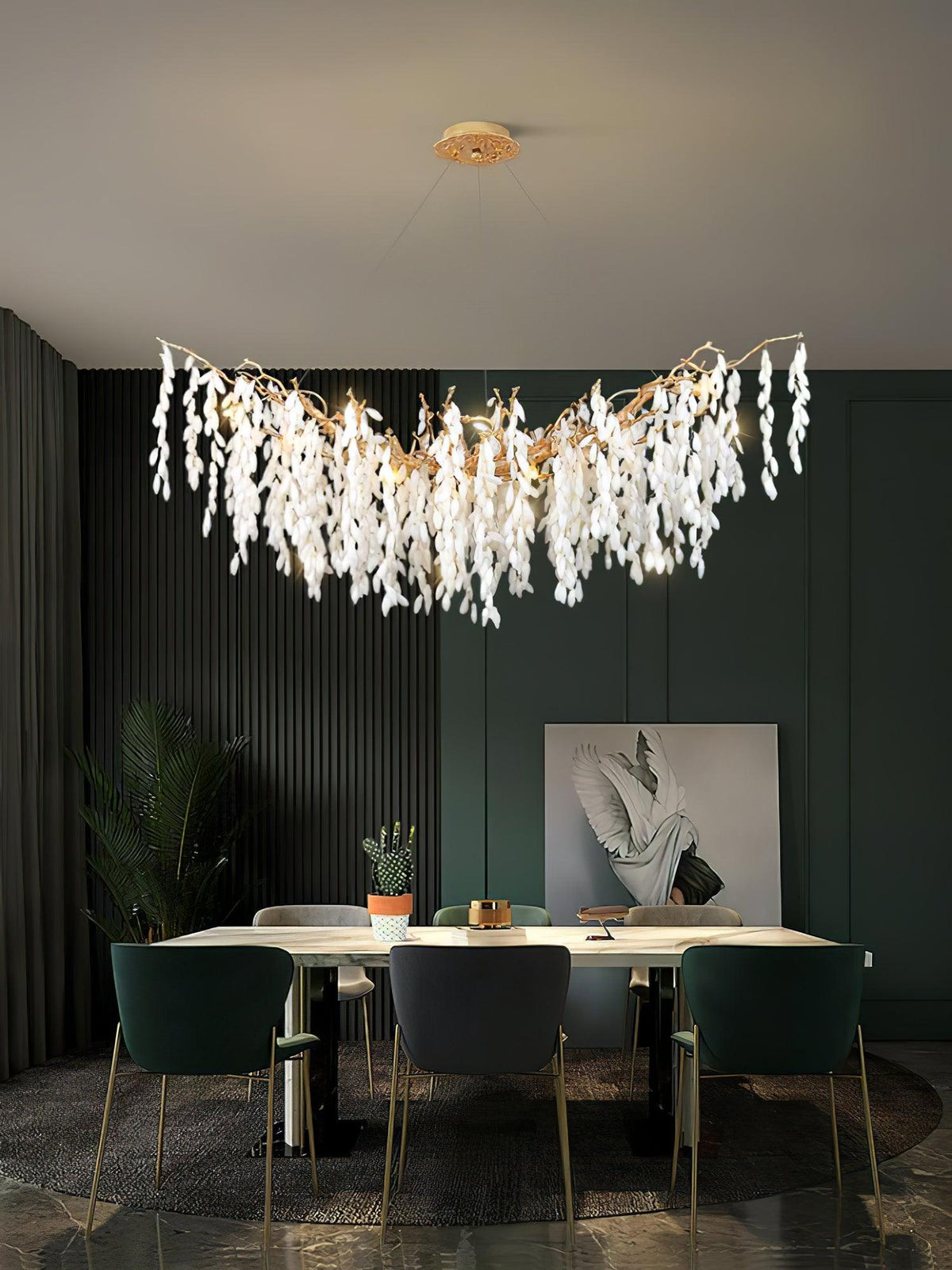 Florealis kroonluchter met cascaderend kristal