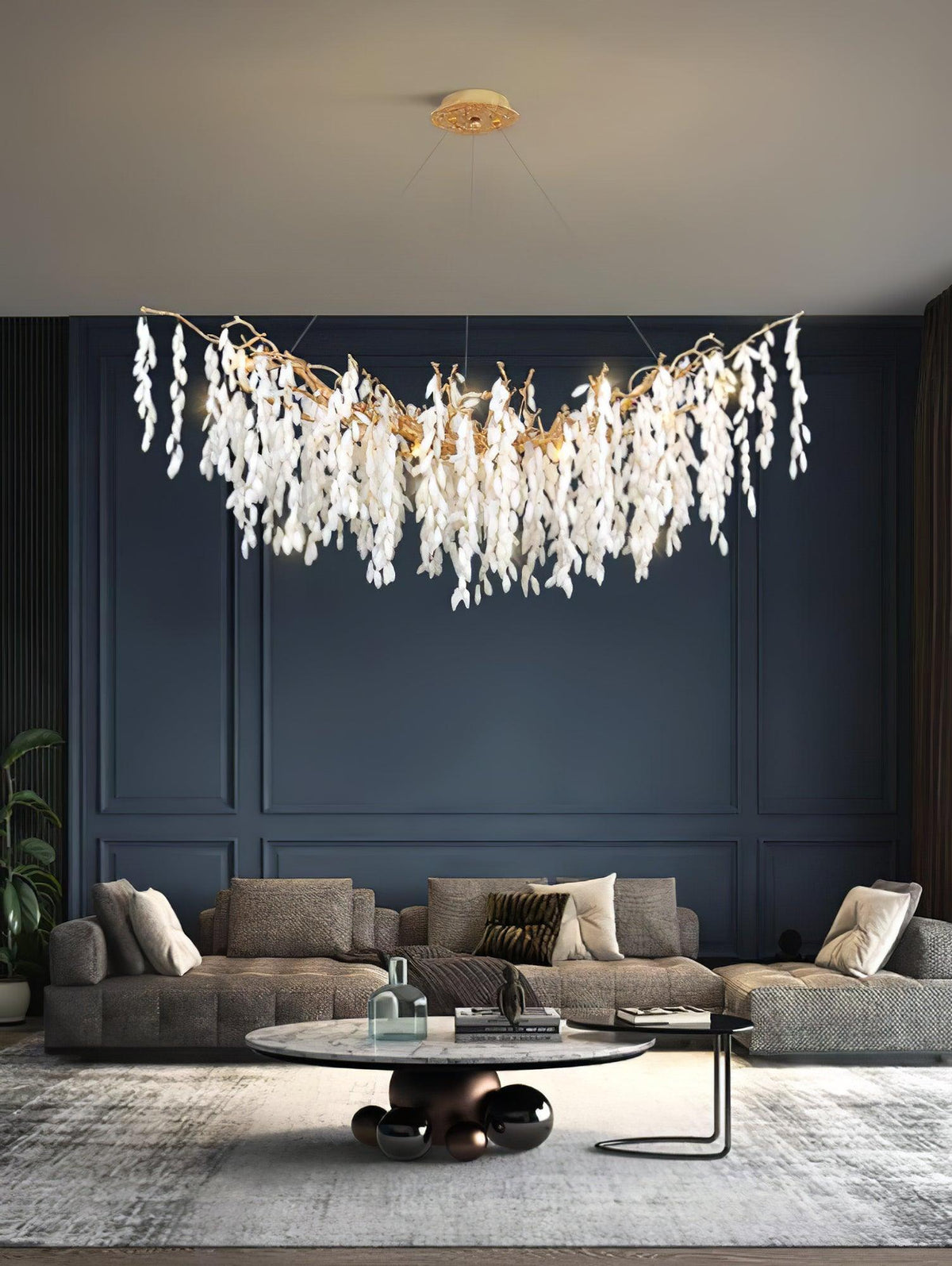 Florealis kroonluchter met cascaderend kristal