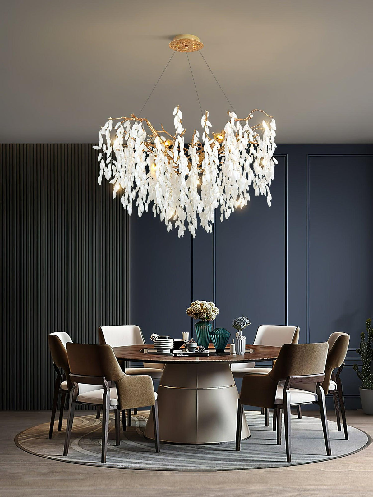 Florealis kroonluchter met cascaderend kristal