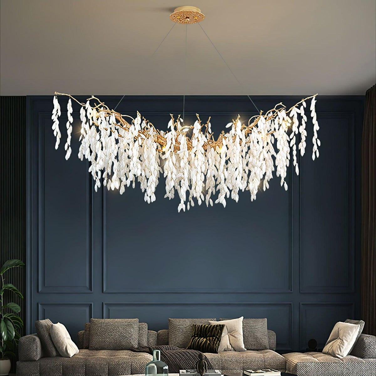 Florealis kroonluchter met cascaderend kristal