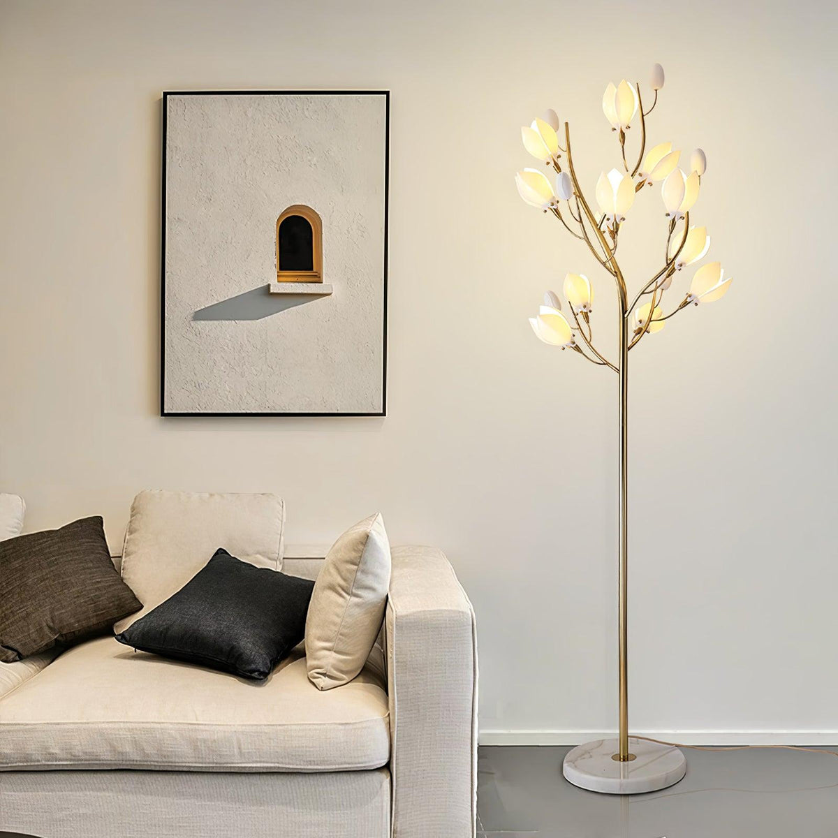 Aloza vloerlamp met artistiek keramisch ontwerp