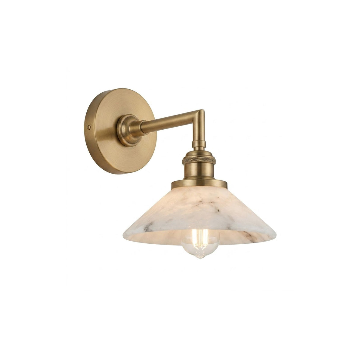 Nivenina wandlamp met albasten kap in