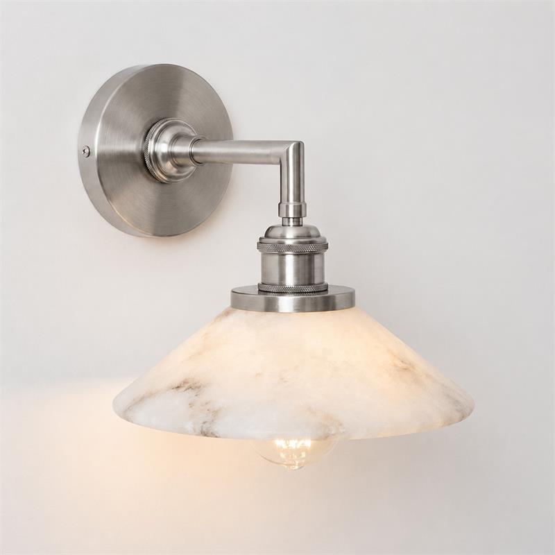 Nivenina wandlamp met albasten kap in