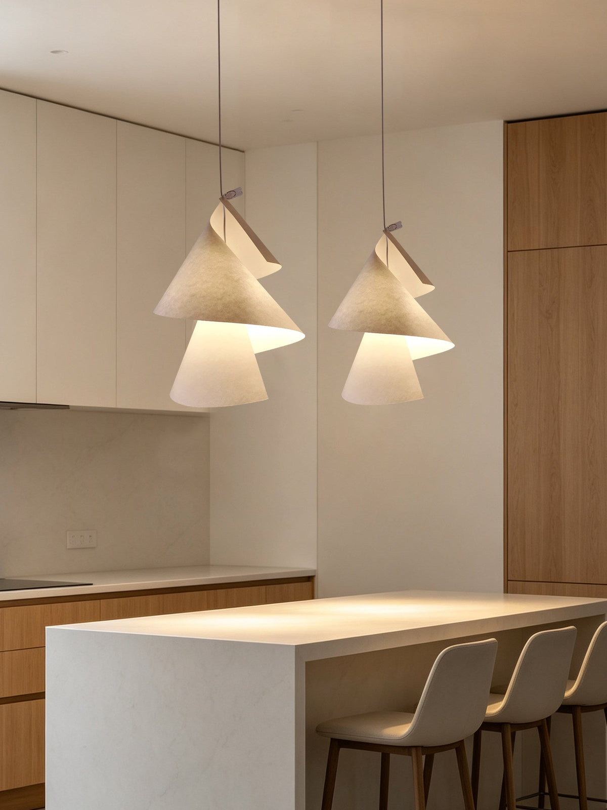 Southvale4 papieren kegel hanglamp