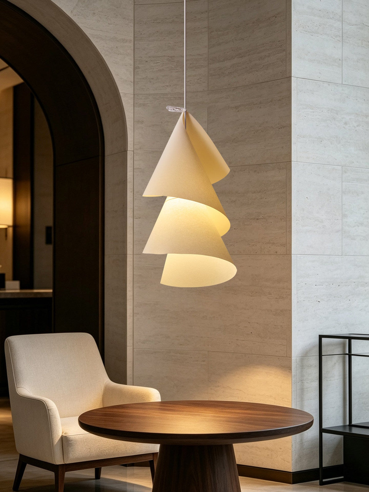 Southvale4 papieren kegel hanglamp