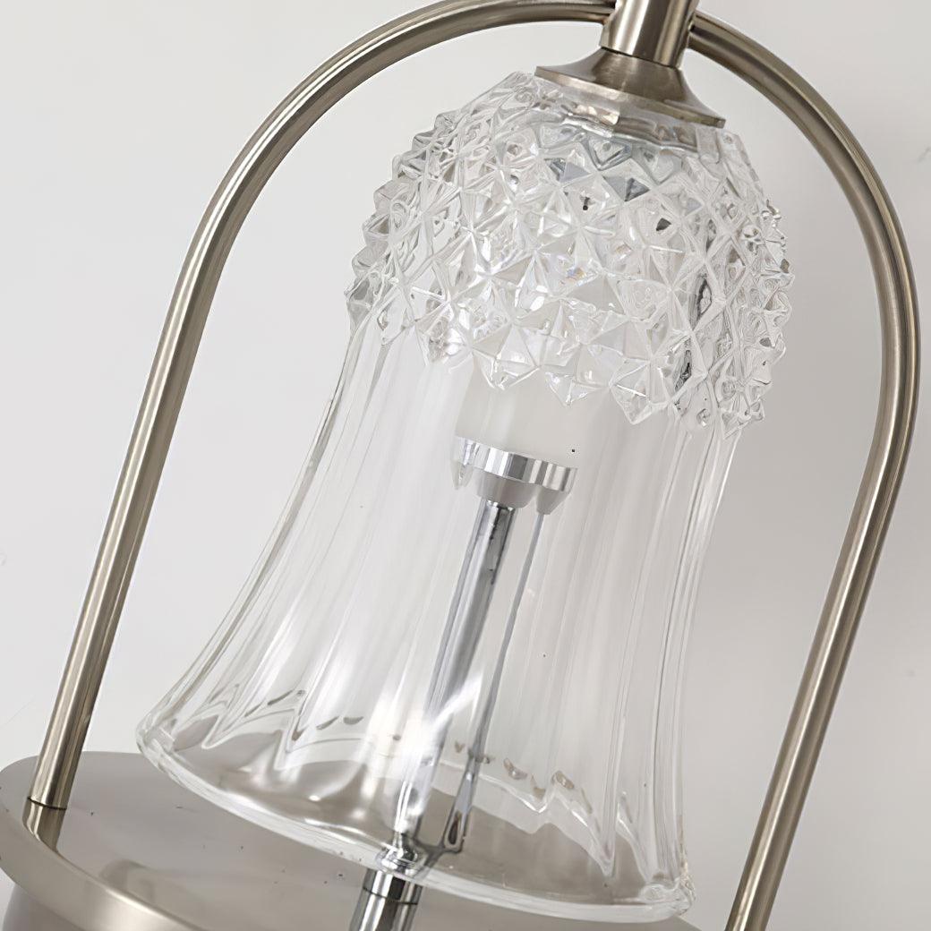 Bell vintage tafellamp met glazen kap