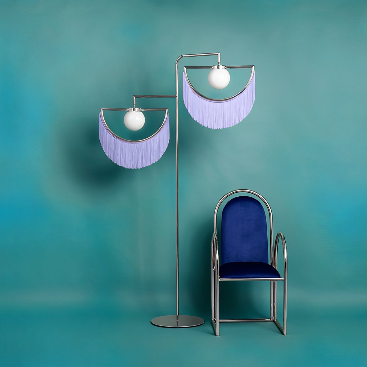 Dexe moderne vloerlamp in roze