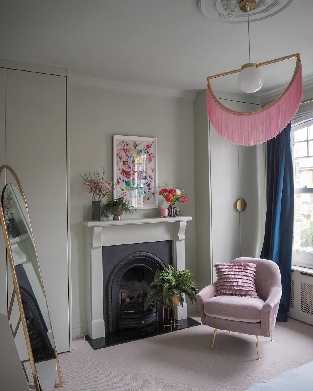 Sirove hanglamp met stoffen franjes bol retro bohemian