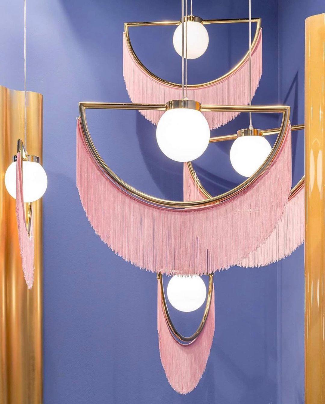 Sirove hanglamp met stoffen franjes bol retro bohemian
