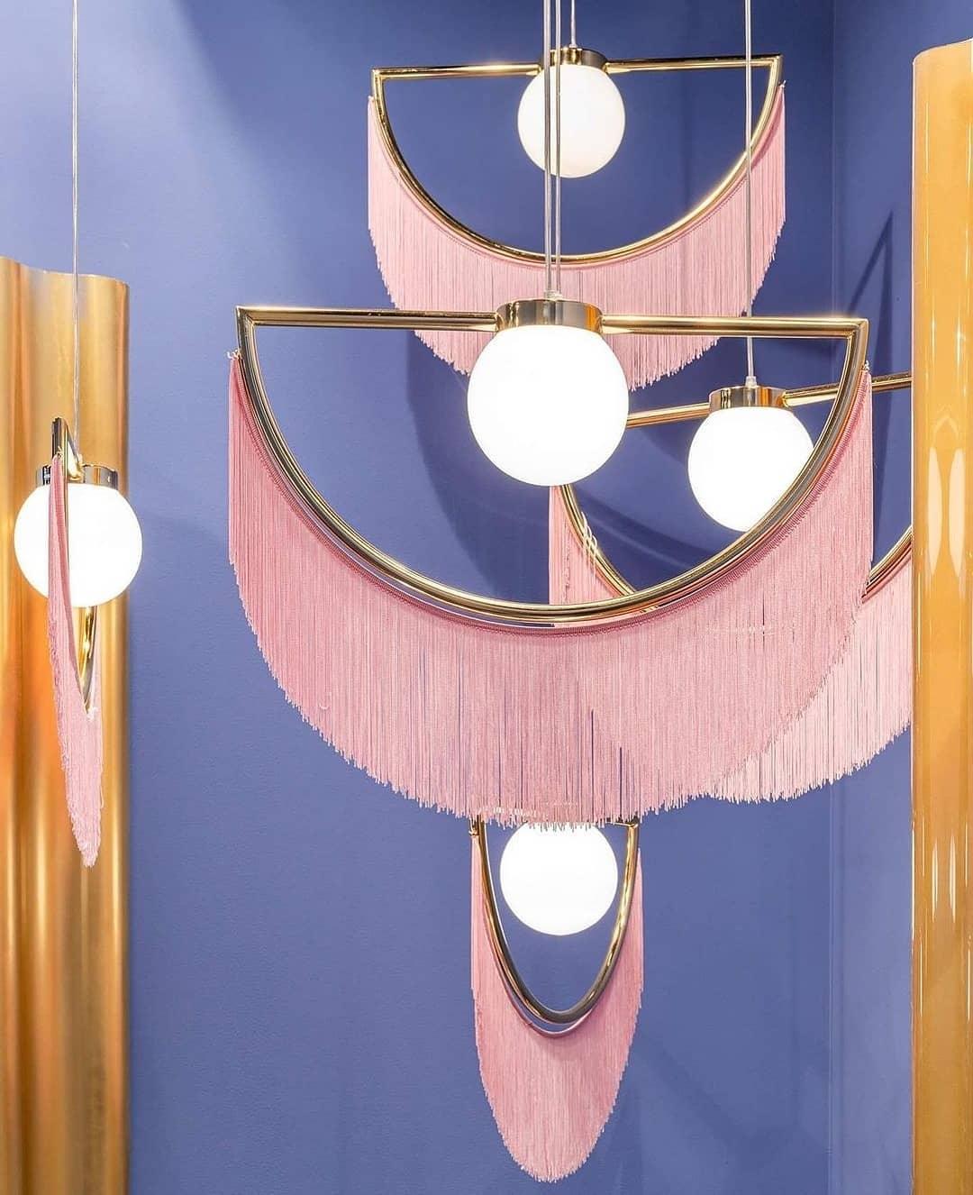 Sirove hanglamp met stoffen franjes bol retro bohemian