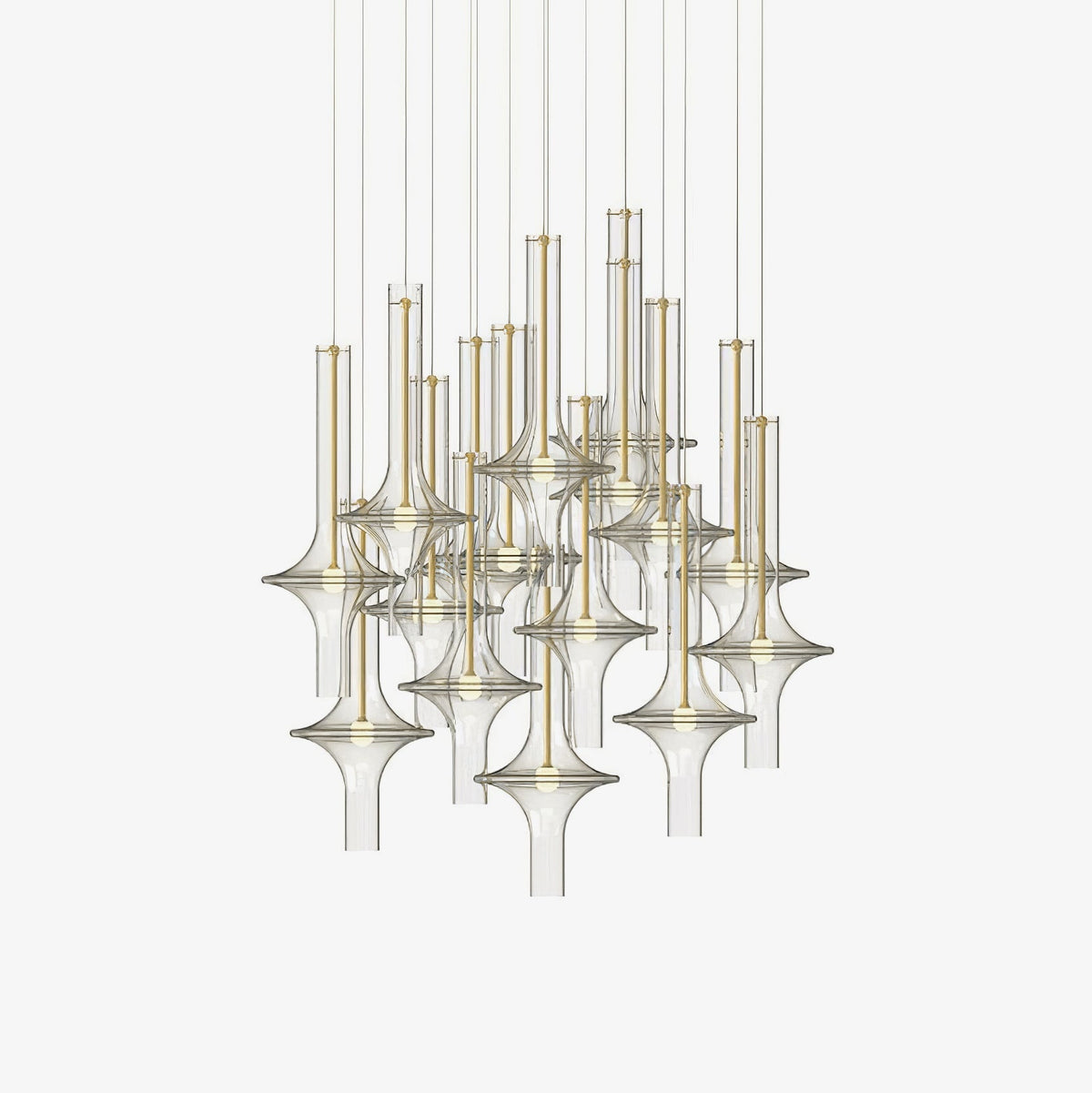 Sarenol glas industriële glamoureus hanglamp