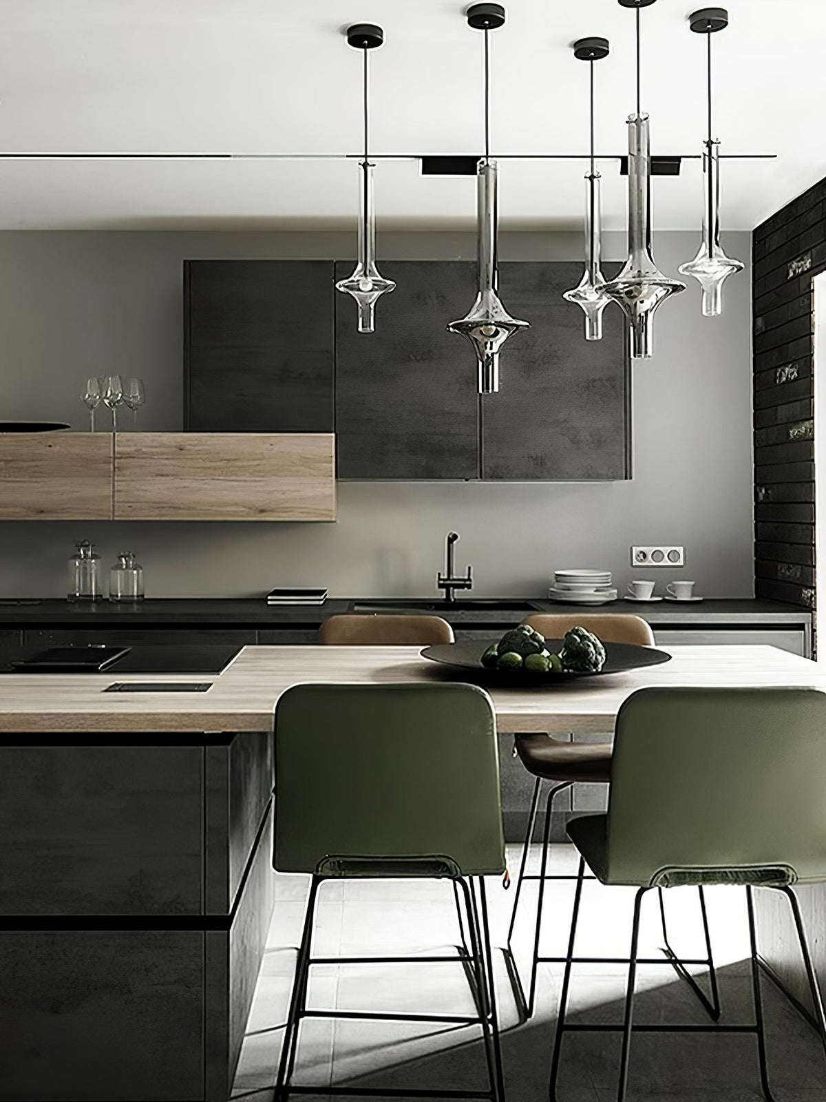 Sarenol glas industriële glamoureus hanglamp