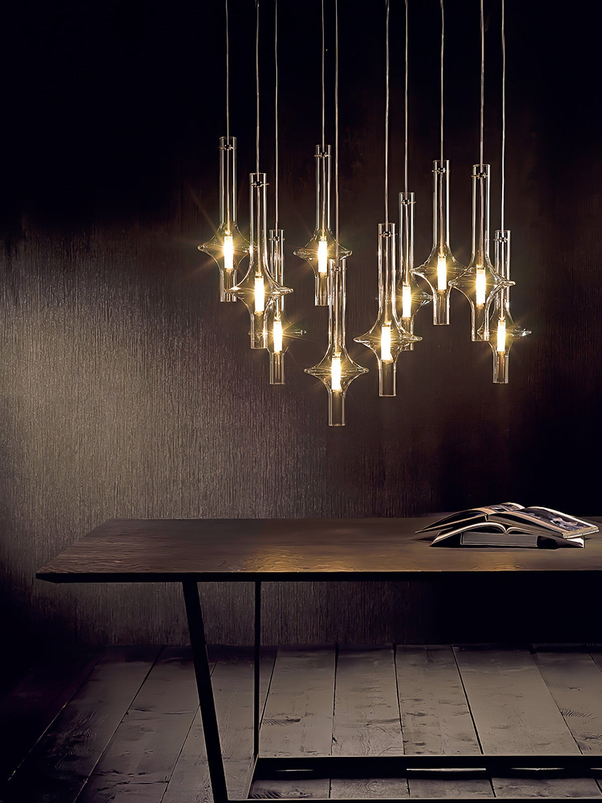 Sarenol glas industriële glamoureus hanglamp