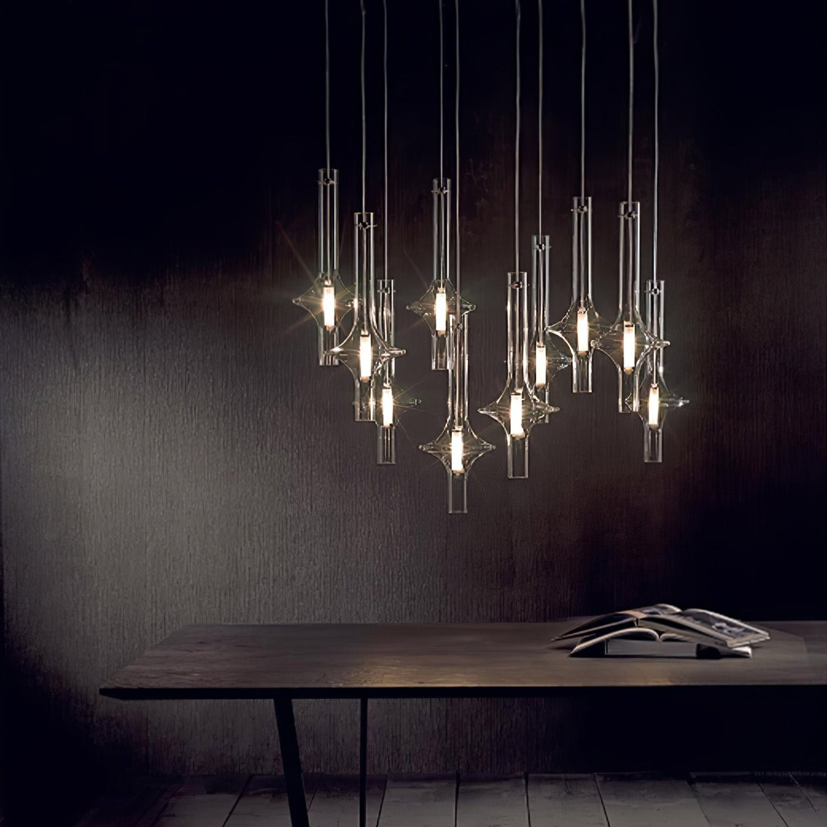 Sarenol glas industriële glamoureus hanglamp