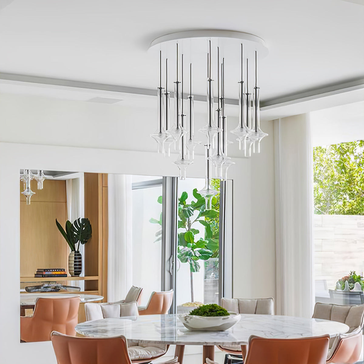 Sarenol glas industriële glamoureus hanglamp