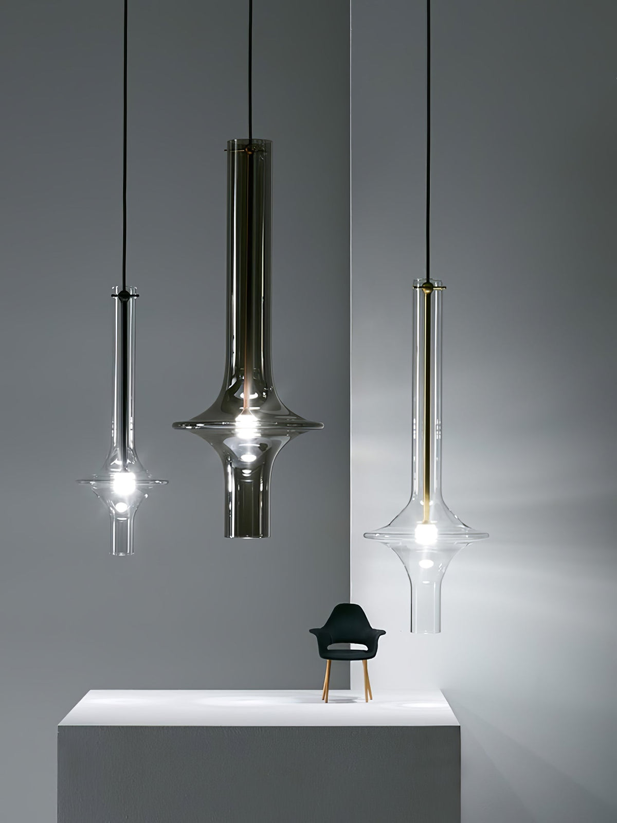 Sarenol glas industriële glamoureus hanglamp