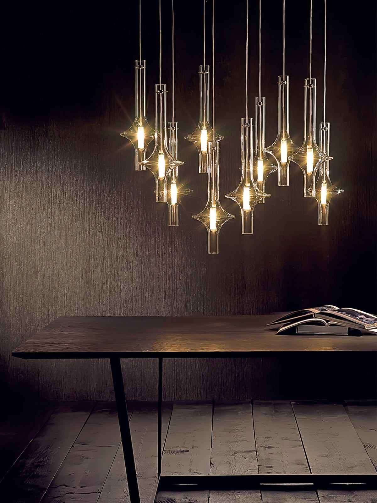Sarenol glas industriële glamoureus hanglamp