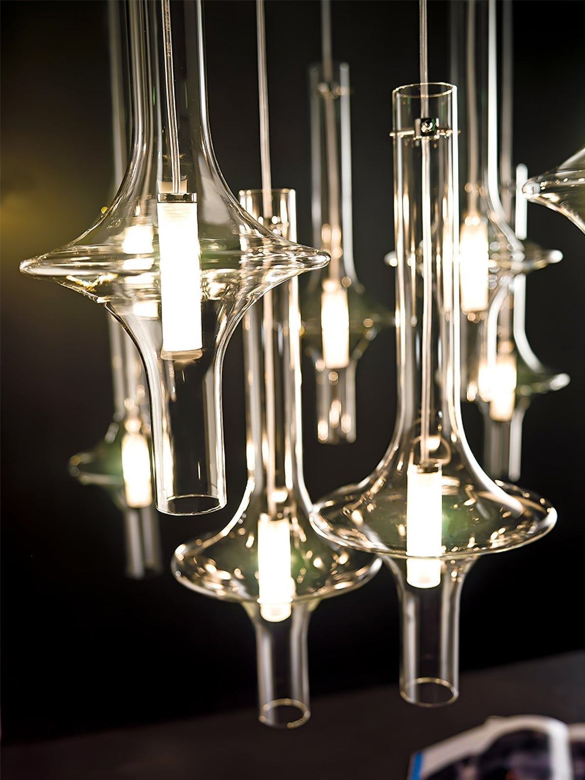 Sarenol glas industriële glamoureus hanglamp