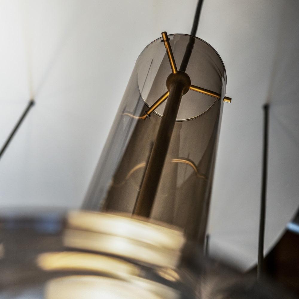 Sarenol glas industriële glamoureus hanglamp