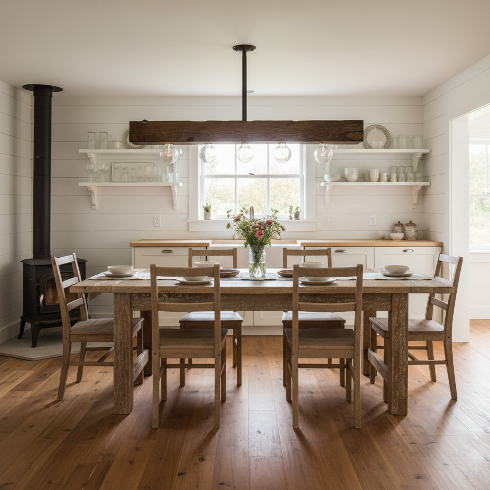 Siraen Kroonluchter van Walnoot Hout