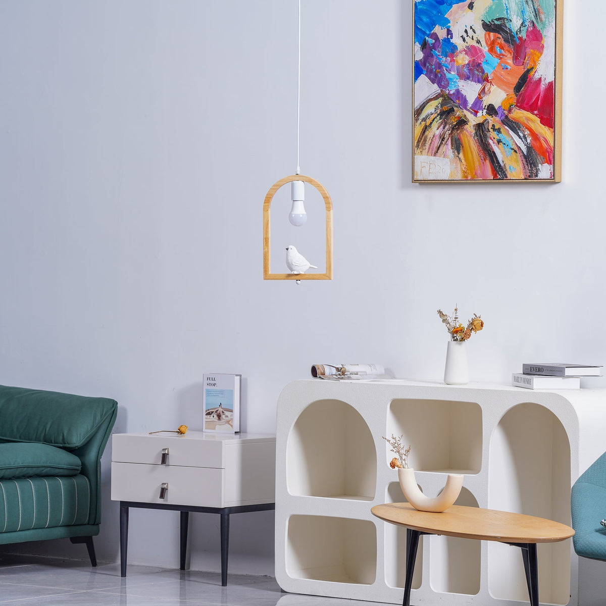 Ceda hanglamp van eiken hout en hars