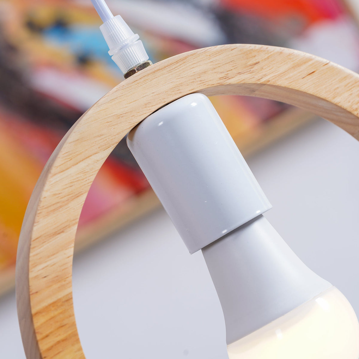 Ceda hanglamp van eiken hout en hars