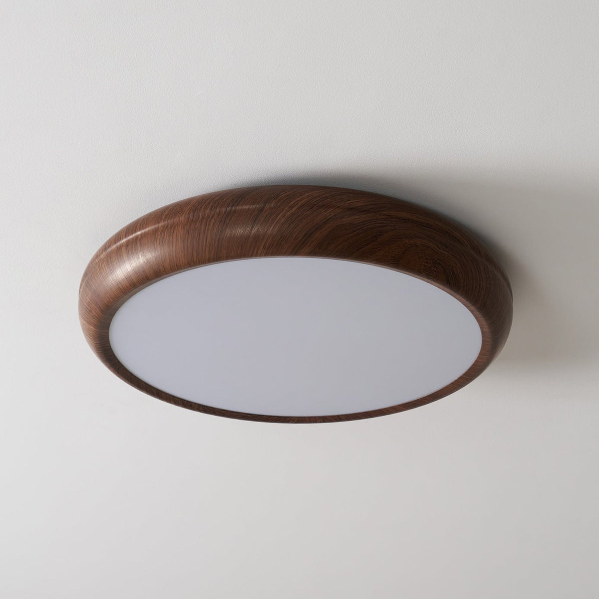 Niralel plafondlamp rond houtnerf acrylaat