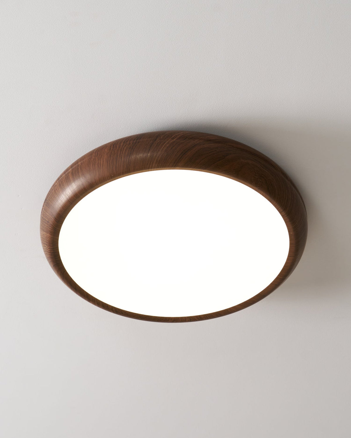 Niralel plafondlamp rond houtnerf acrylaat