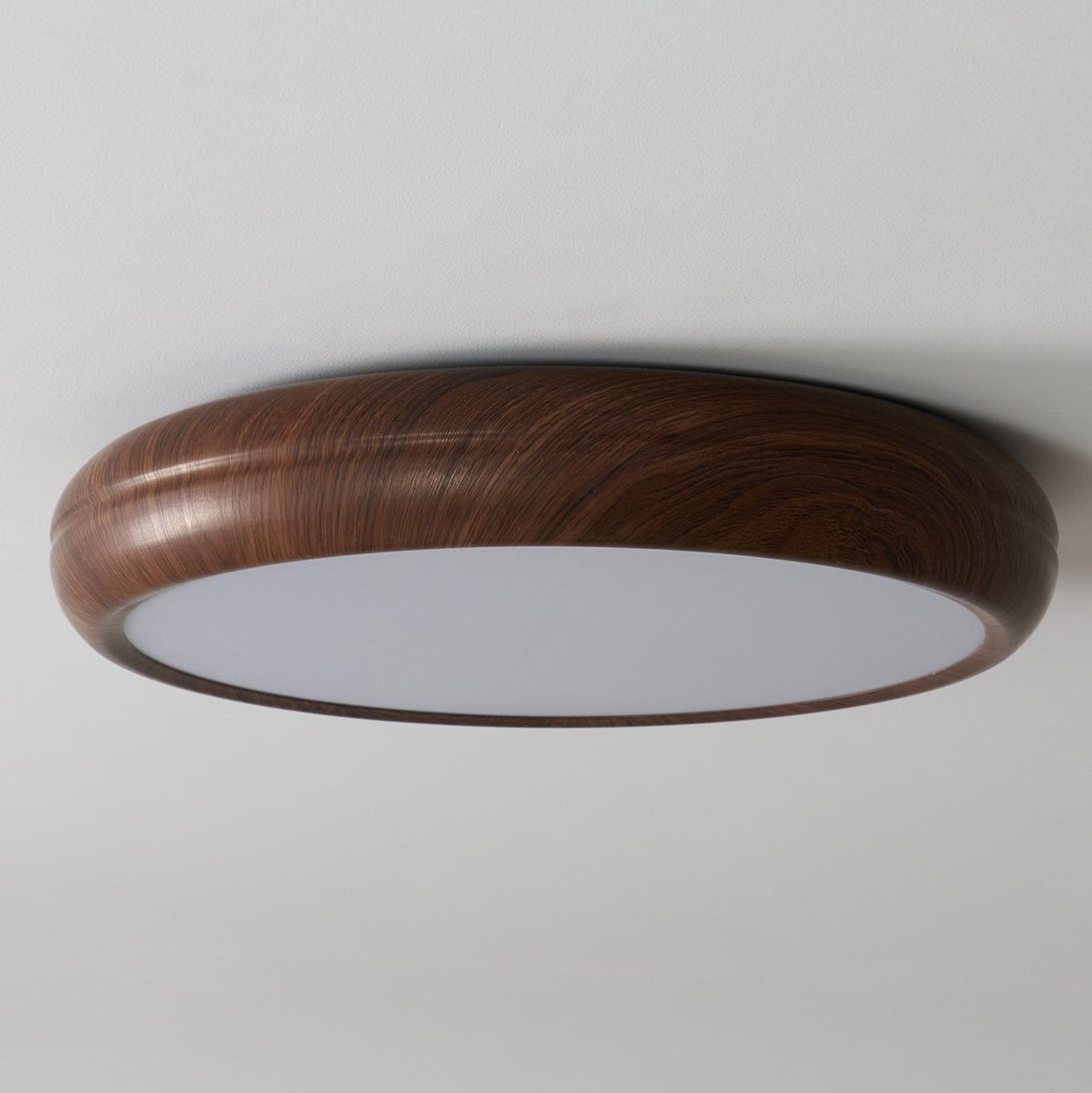 Niralel plafondlamp rond houtnerf acrylaat
