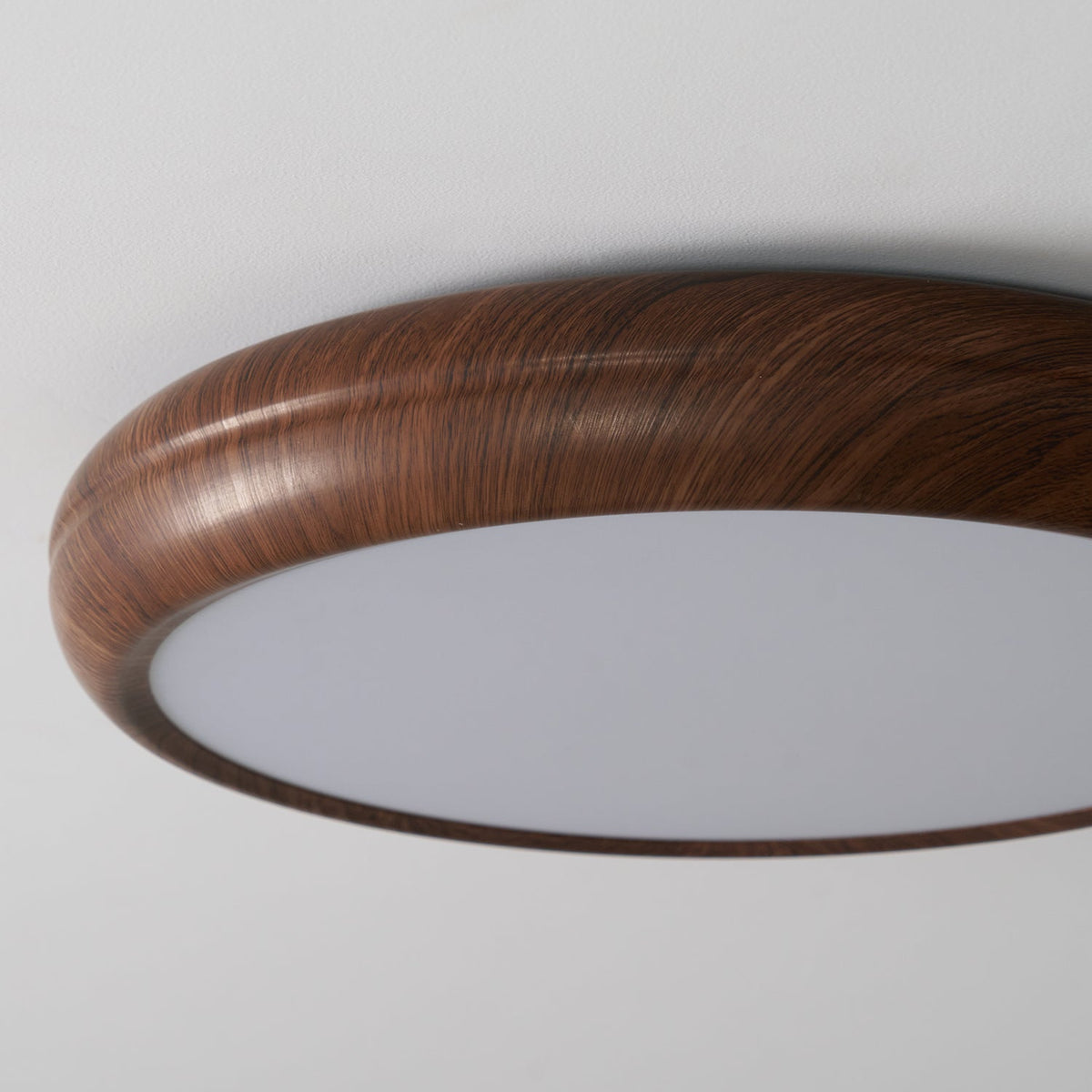 Niralel plafondlamp rond houtnerf acrylaat